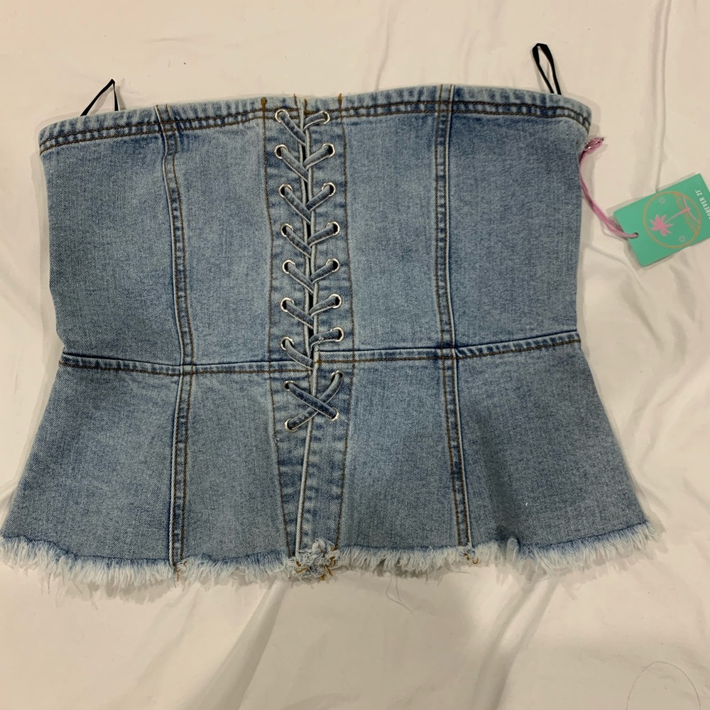 Denim tub top